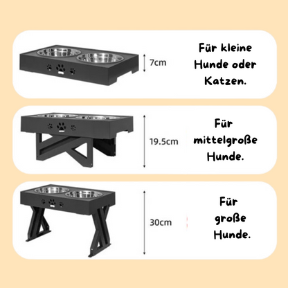 ErgoNapf – ergonomischer, höhenverstellbarer Futternapf